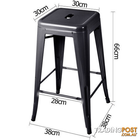 Set of 4 Replica Tolix Kitchen Bar Stool 66cm Metal