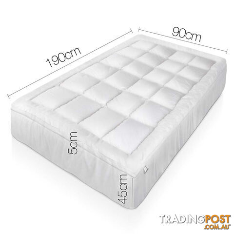 Bamboo Pillowtop Mattress Topper 5cm - Single