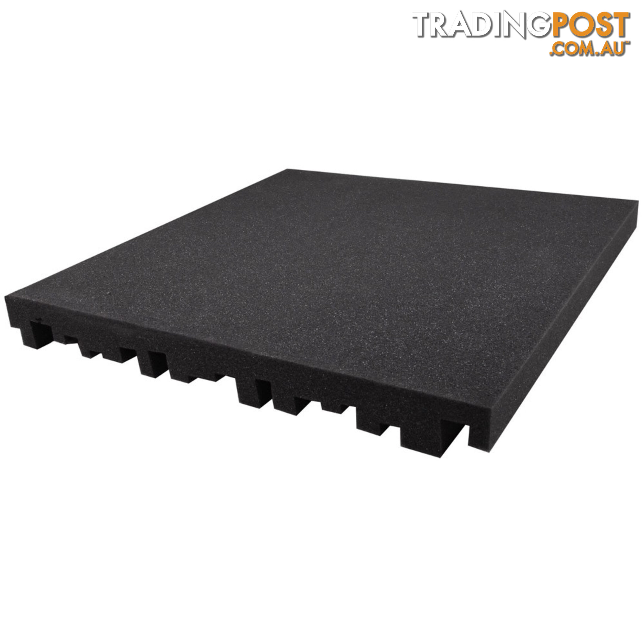 Set of 10 Studio Acoustic Foam Tile Wedge Black 50 x 50 x 5cm