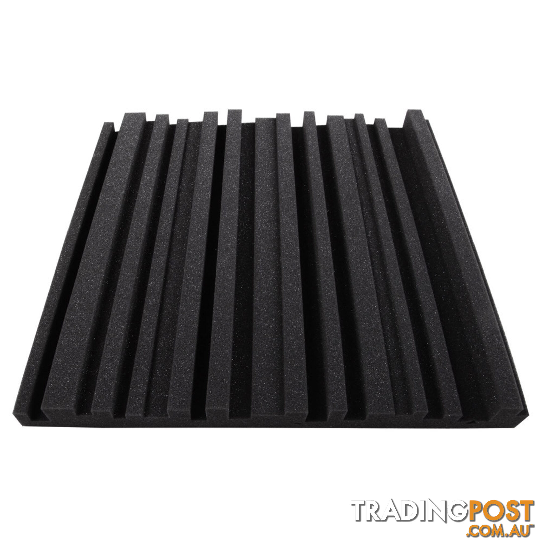 Set of 10 Studio Acoustic Foam Tile Wedge Black 50 x 50 x 5cm