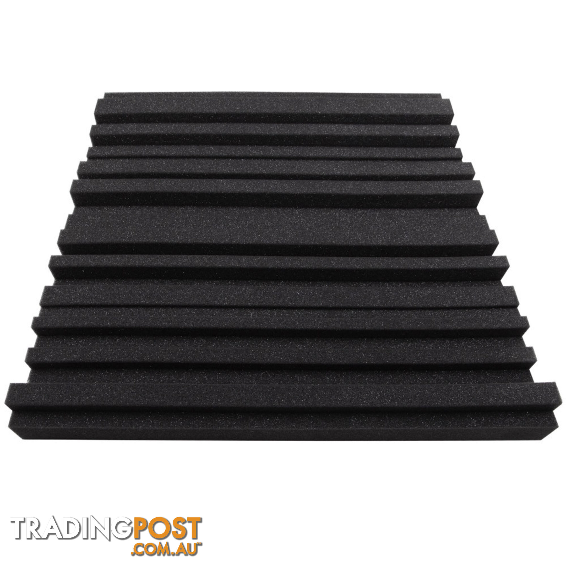 Set of 10 Studio Acoustic Foam Tile Wedge Black 50 x 50 x 5cm