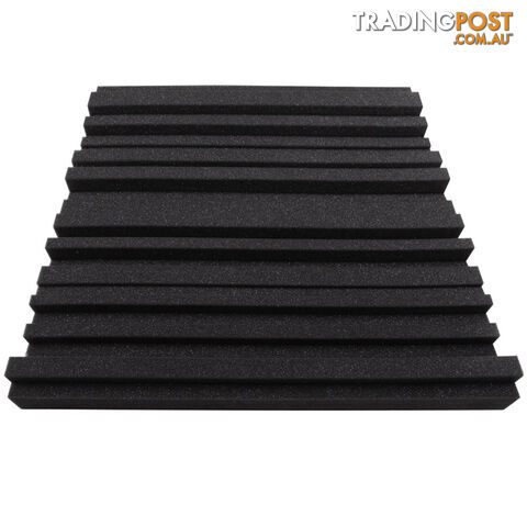 Set of 10 Studio Acoustic Foam Tile Wedge Black 50 x 50 x 5cm