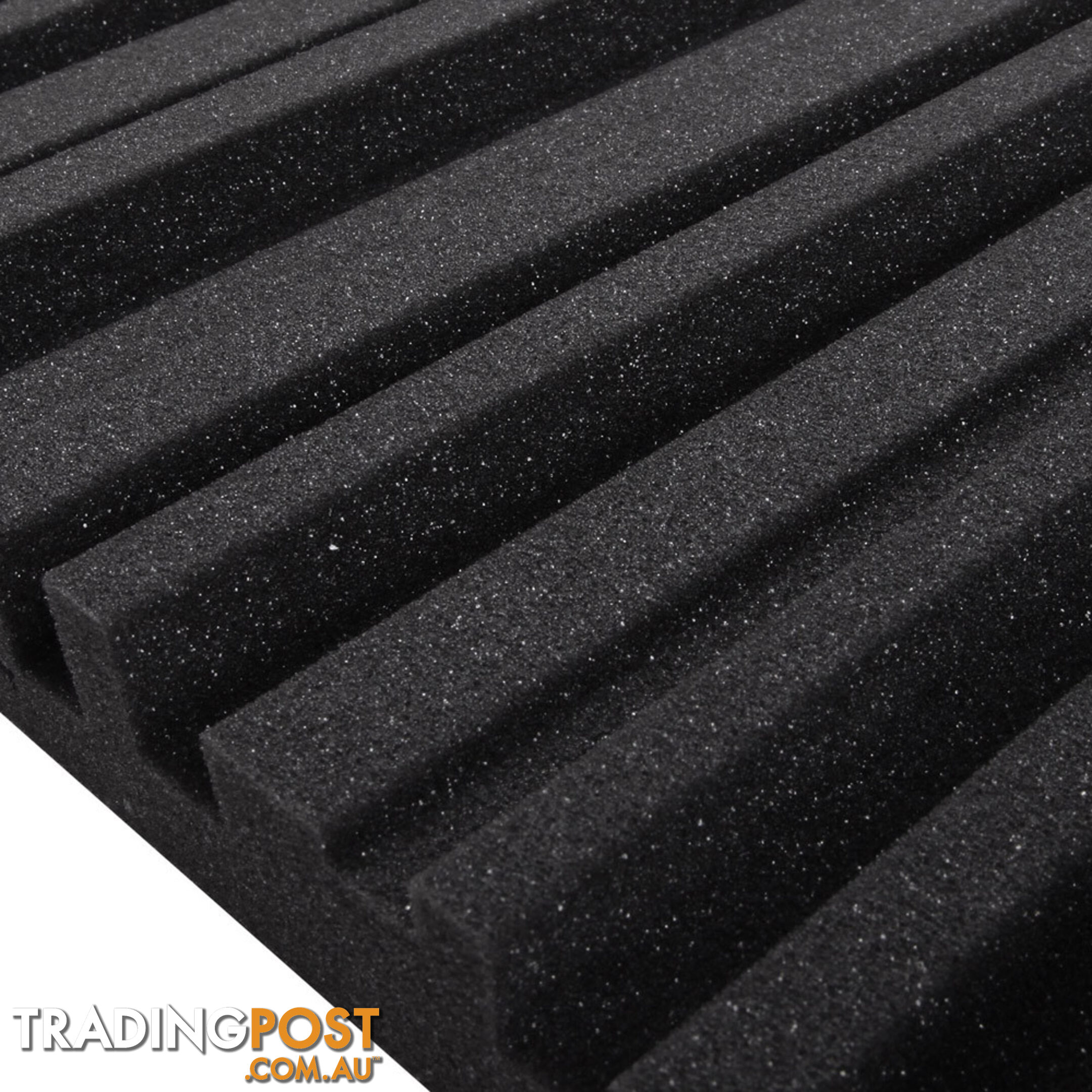 Set of 10 Studio Acoustic Foam Tile Wedge Black 50 x 50 x 5cm