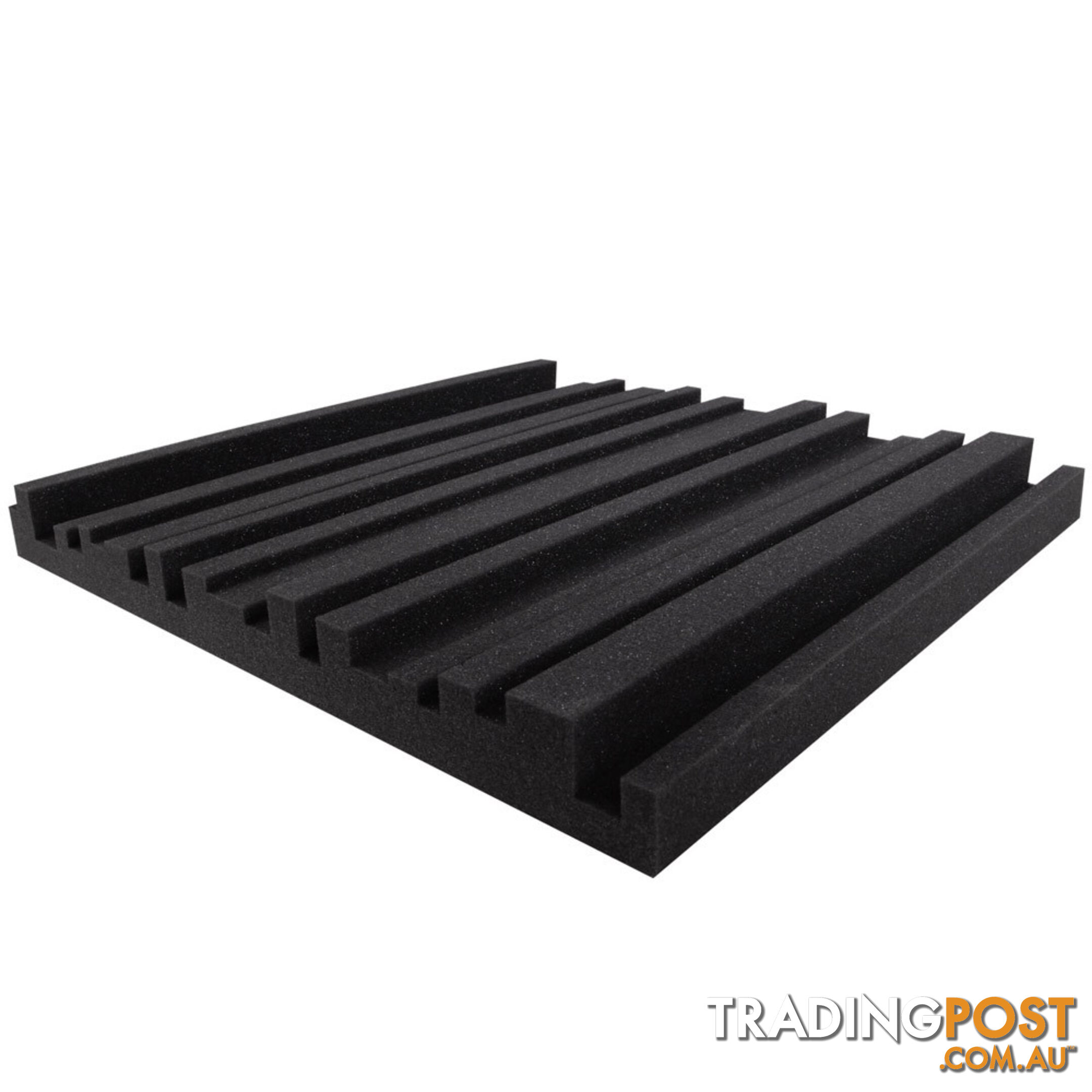 Set of 10 Studio Acoustic Foam Tile Wedge Black 50 x 50 x 5cm