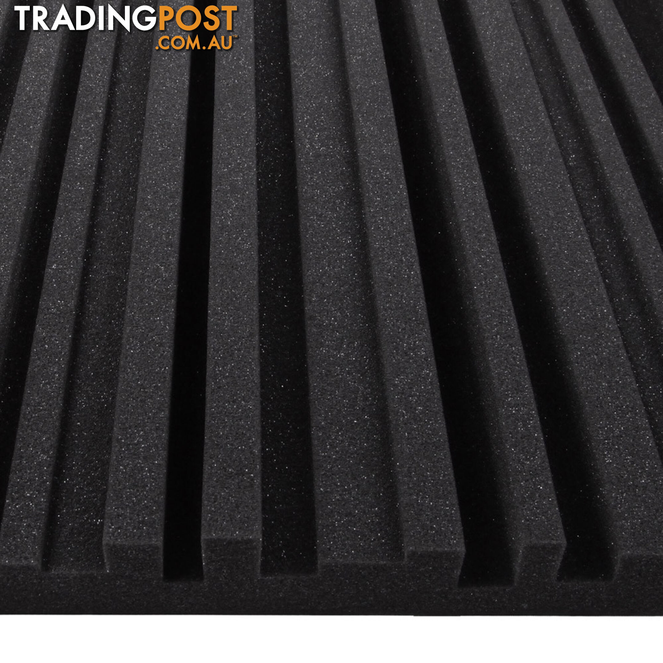 Set of 10 Studio Acoustic Foam Tile Wedge Black 50 x 50 x 5cm