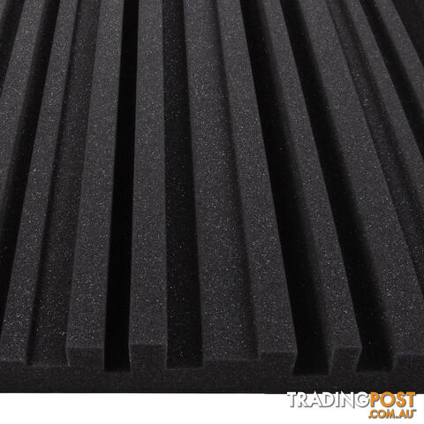 Set of 10 Studio Acoustic Foam Tile Wedge Black 50 x 50 x 5cm