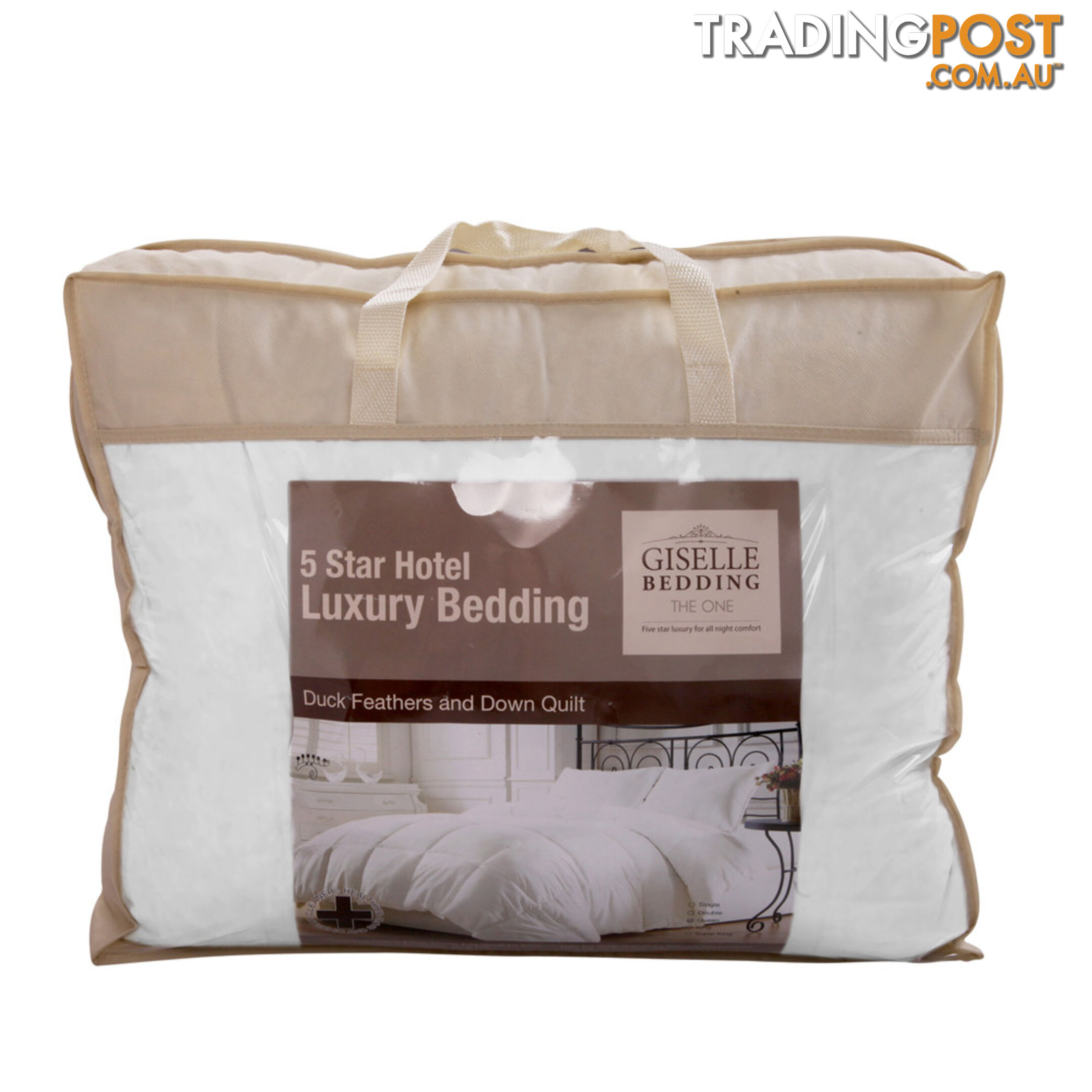 Duck Feather Down Quilt Super King White