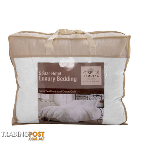 Duck Feather Down Quilt Super King White