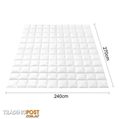 Duck Feather Down Quilt Super King White