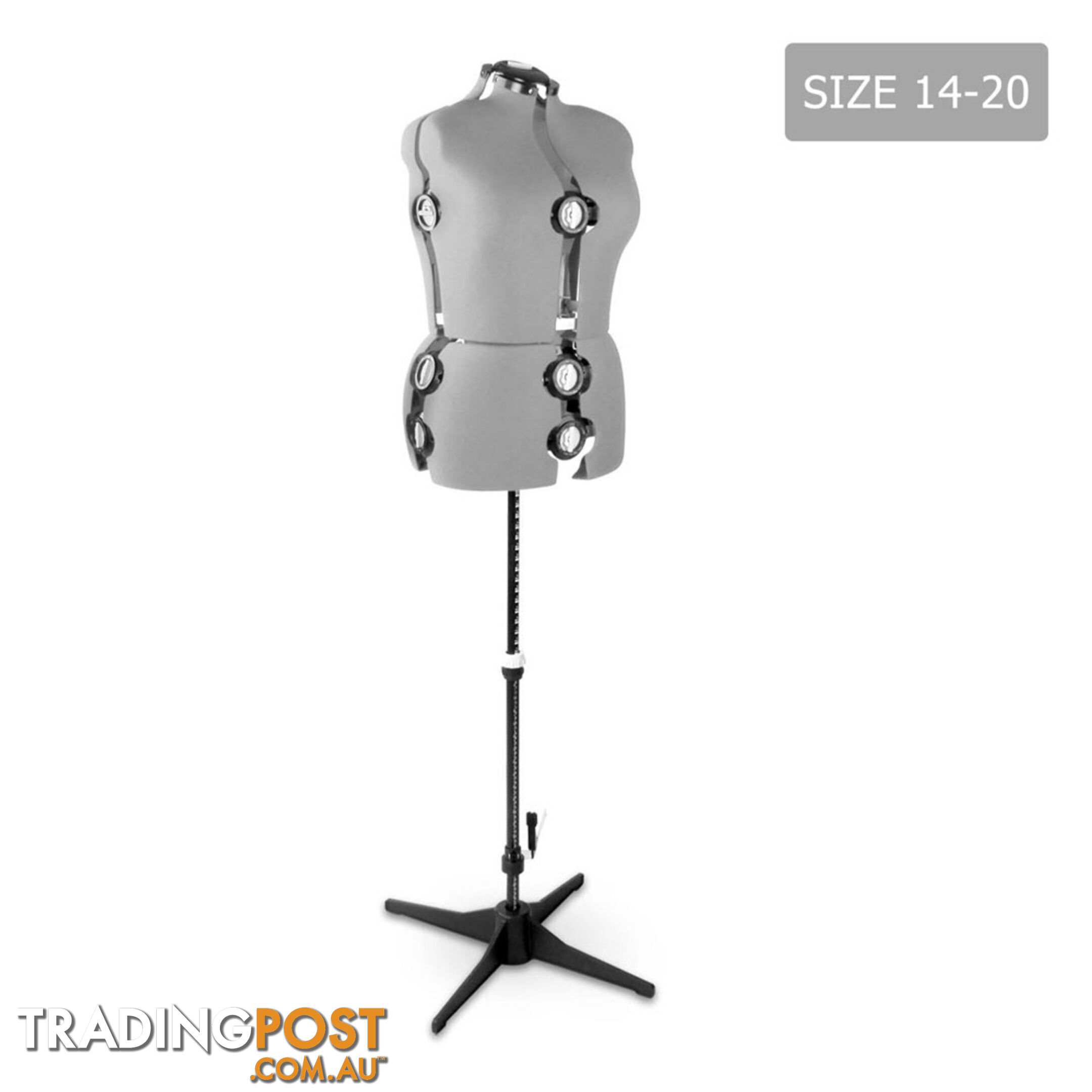 Adjustable Dressmaking Mannequin SZ14-20 - Grey