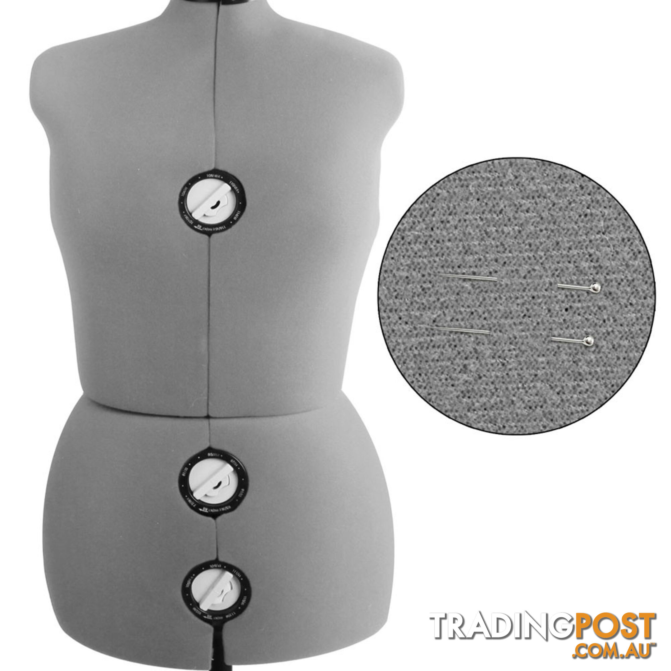 Adjustable Dressmaking Mannequin SZ14-20 - Grey