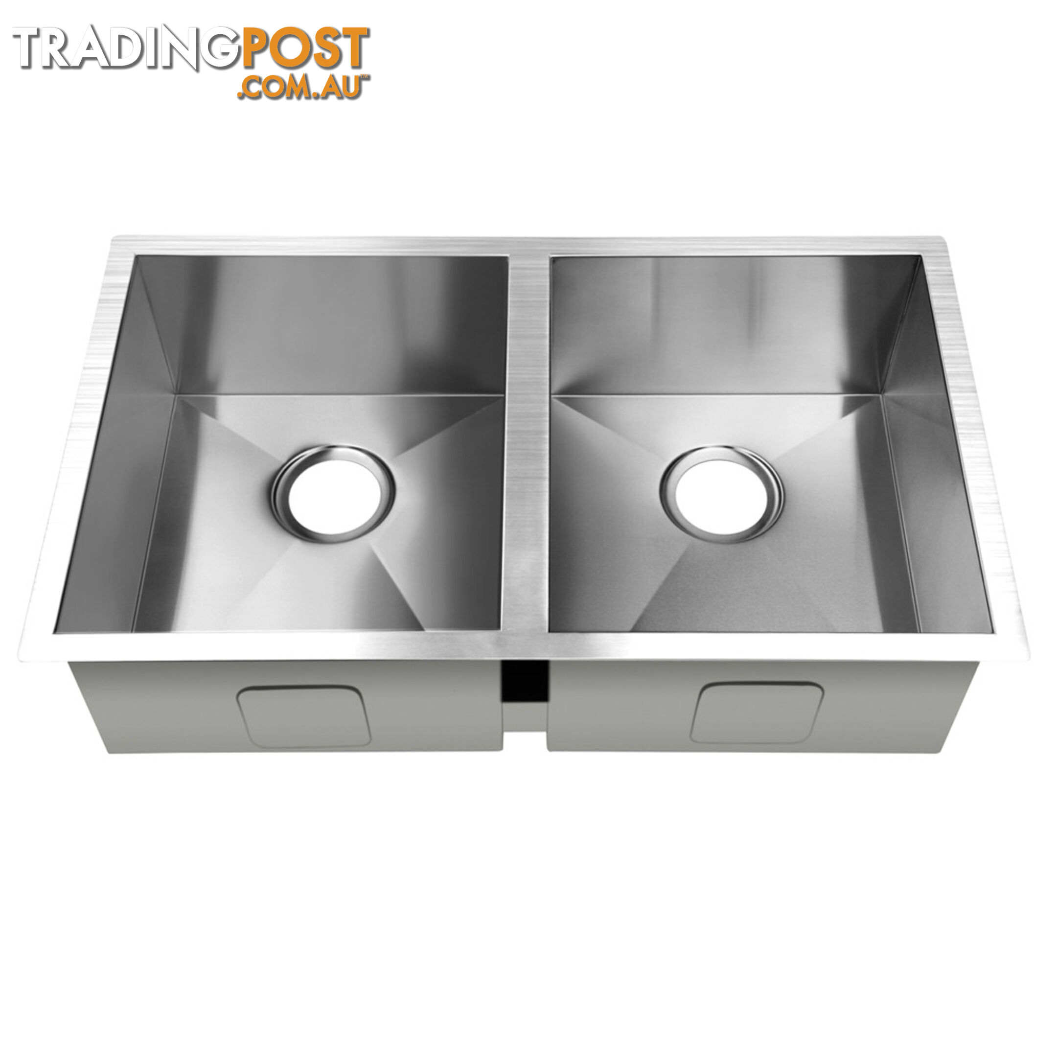 Stainless Steel Kitchen/Laundry Sink w/ Strainer Waste 865x440mm