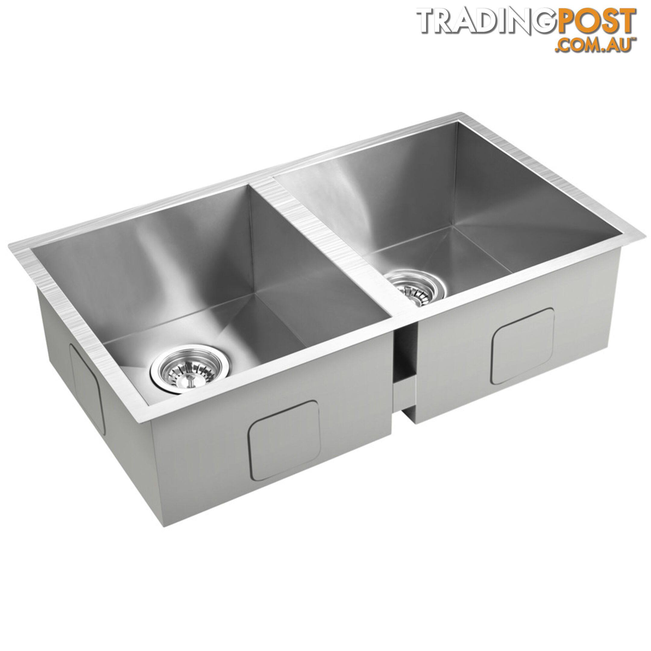 Stainless Steel Kitchen/Laundry Sink w/ Strainer Waste 865x440mm