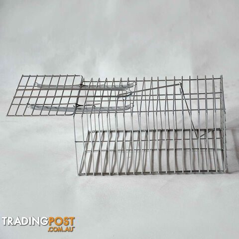 Set of 4 Humane Animal Trap Cage 29 x 15 x 15cm Silver