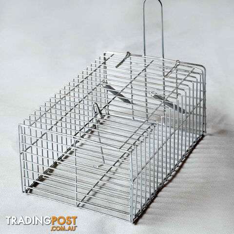 Set of 4 Humane Animal Trap Cage 29 x 15 x 15cm Silver
