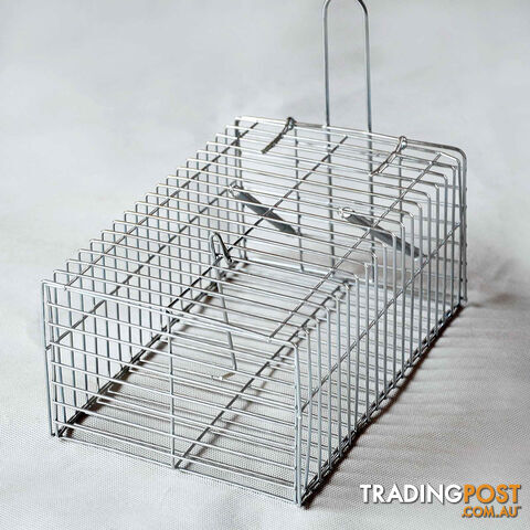 Set of 4 Humane Animal Trap Cage 29 x 15 x 15cm Silver