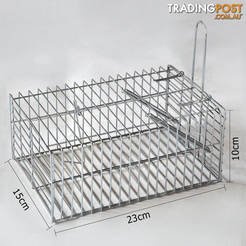 Set of 4 Humane Animal Trap Cage 29 x 15 x 15cm Silver