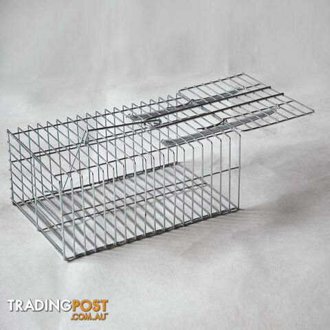 Set of 4 Humane Animal Trap Cage 29 x 15 x 15cm Silver