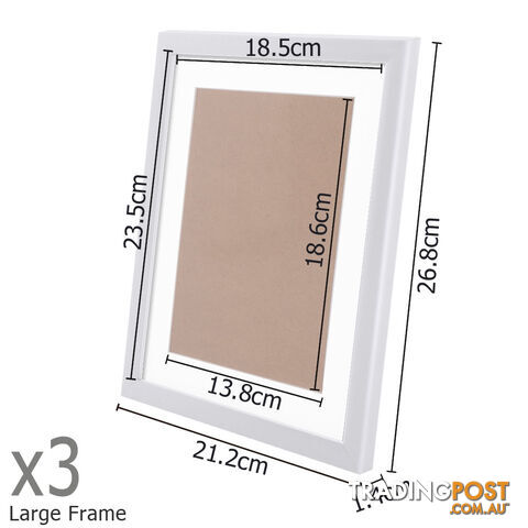 23 pcs Photo Frames Set Wall White