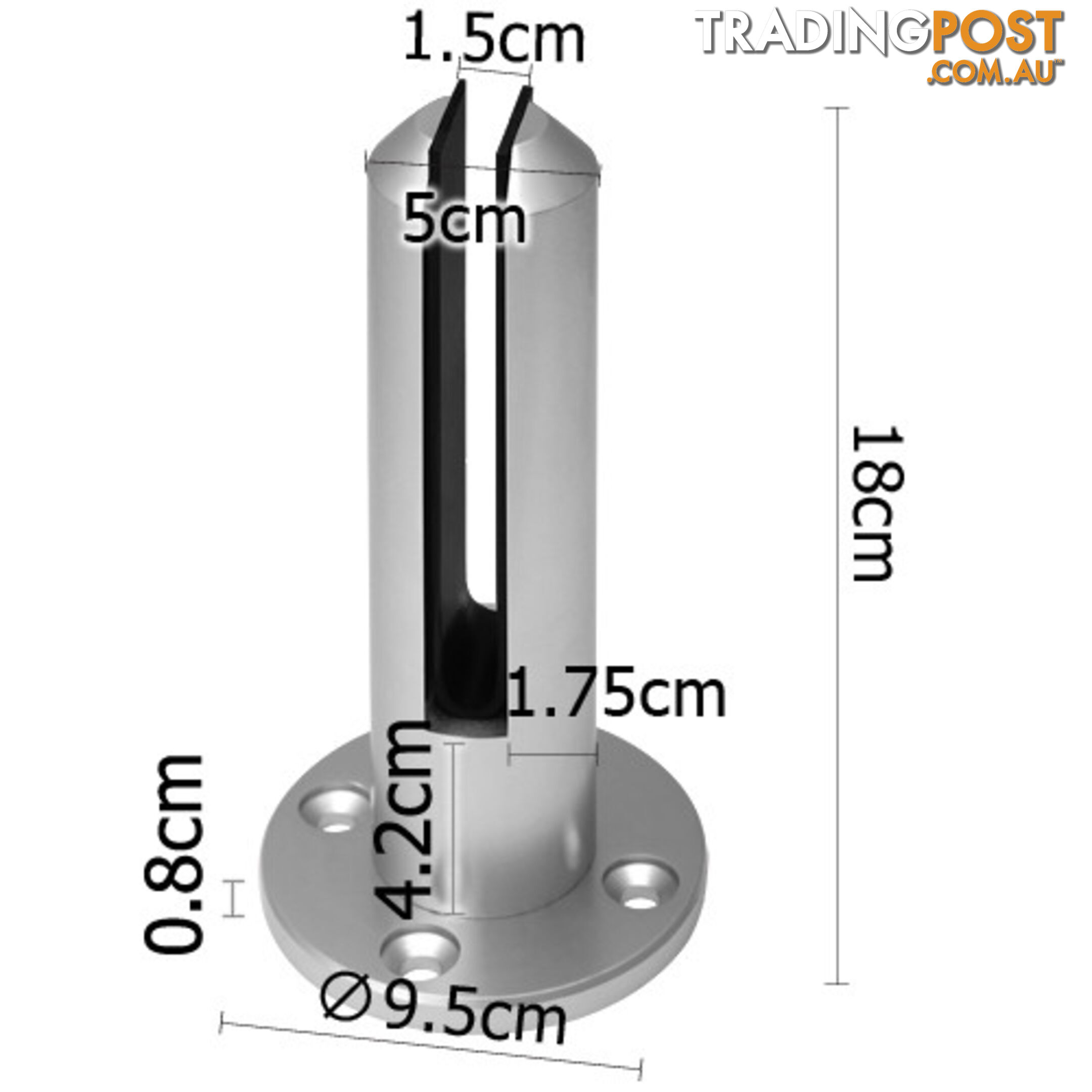 Frameless Glass Spigots Fencing Mount Round