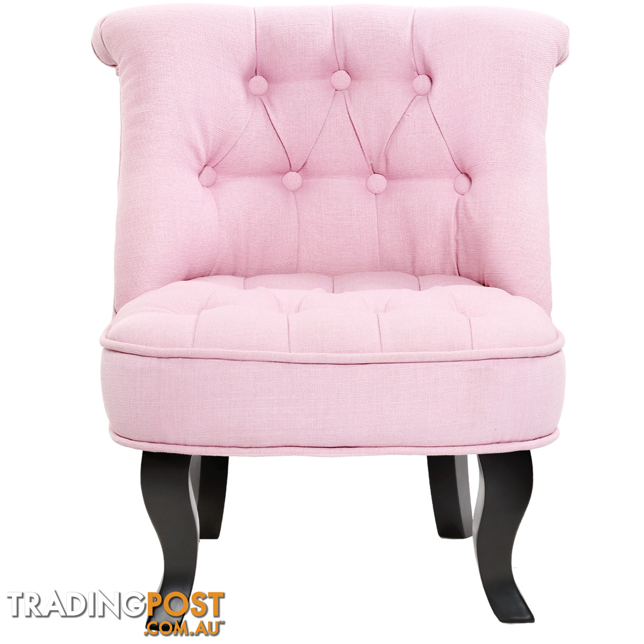 Lorraine Chair French Provincial Kid Fabric Sofa Pastel Pink