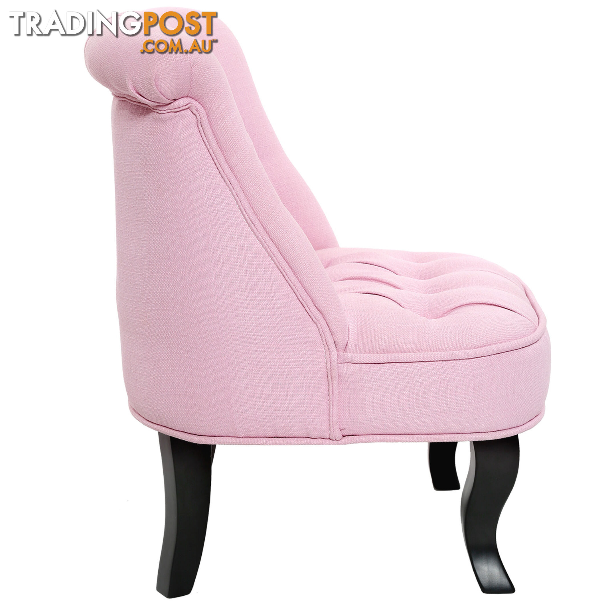 Lorraine Chair French Provincial Kid Fabric Sofa Pastel Pink