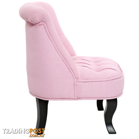 Lorraine Chair French Provincial Kid Fabric Sofa Pastel Pink