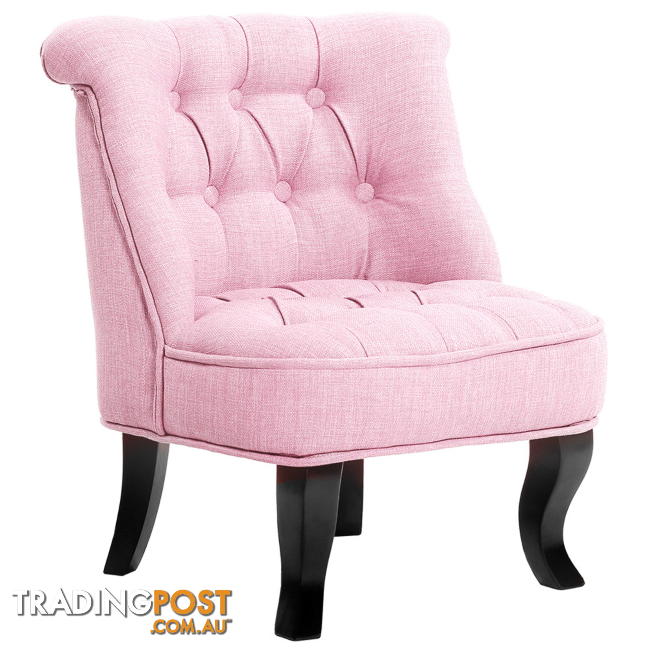 Lorraine Chair French Provincial Kid Fabric Sofa Pastel Pink