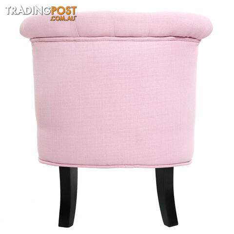 Lorraine Chair French Provincial Kid Fabric Sofa Pastel Pink