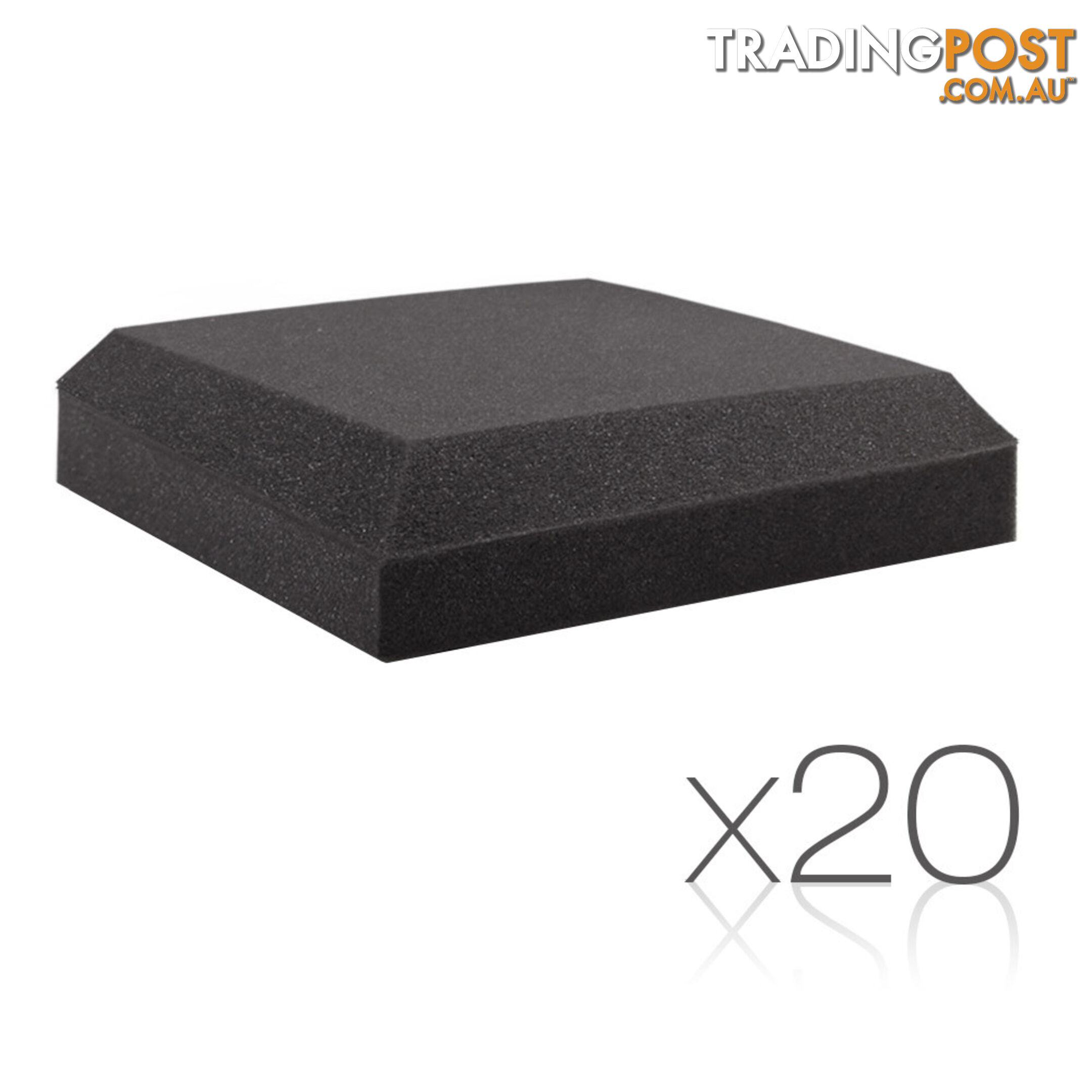 Set of 20 Studio Corner Bass Trap Acoustic Foam Black