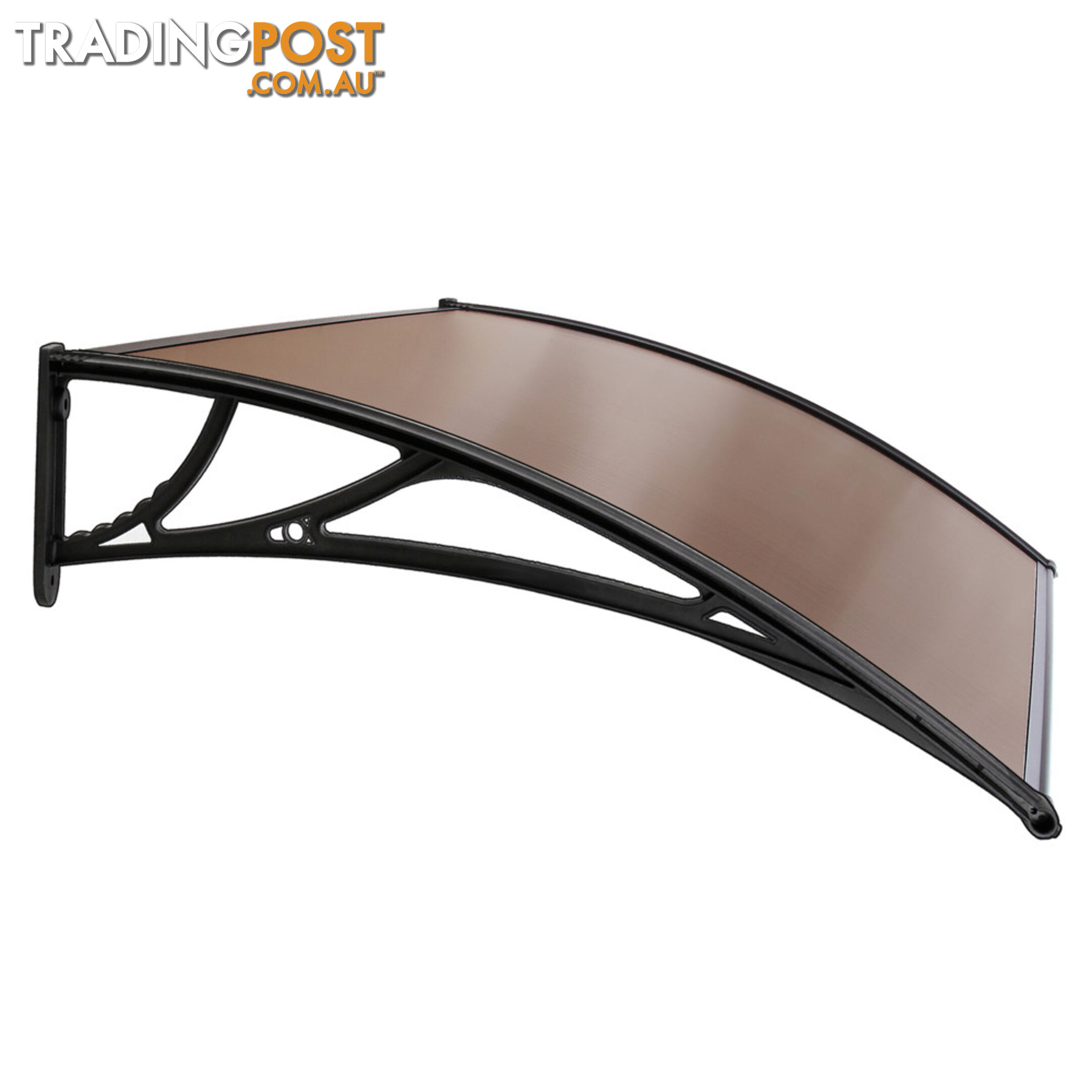 DIY Window Door Awning Cover Brown 100 x 200cm