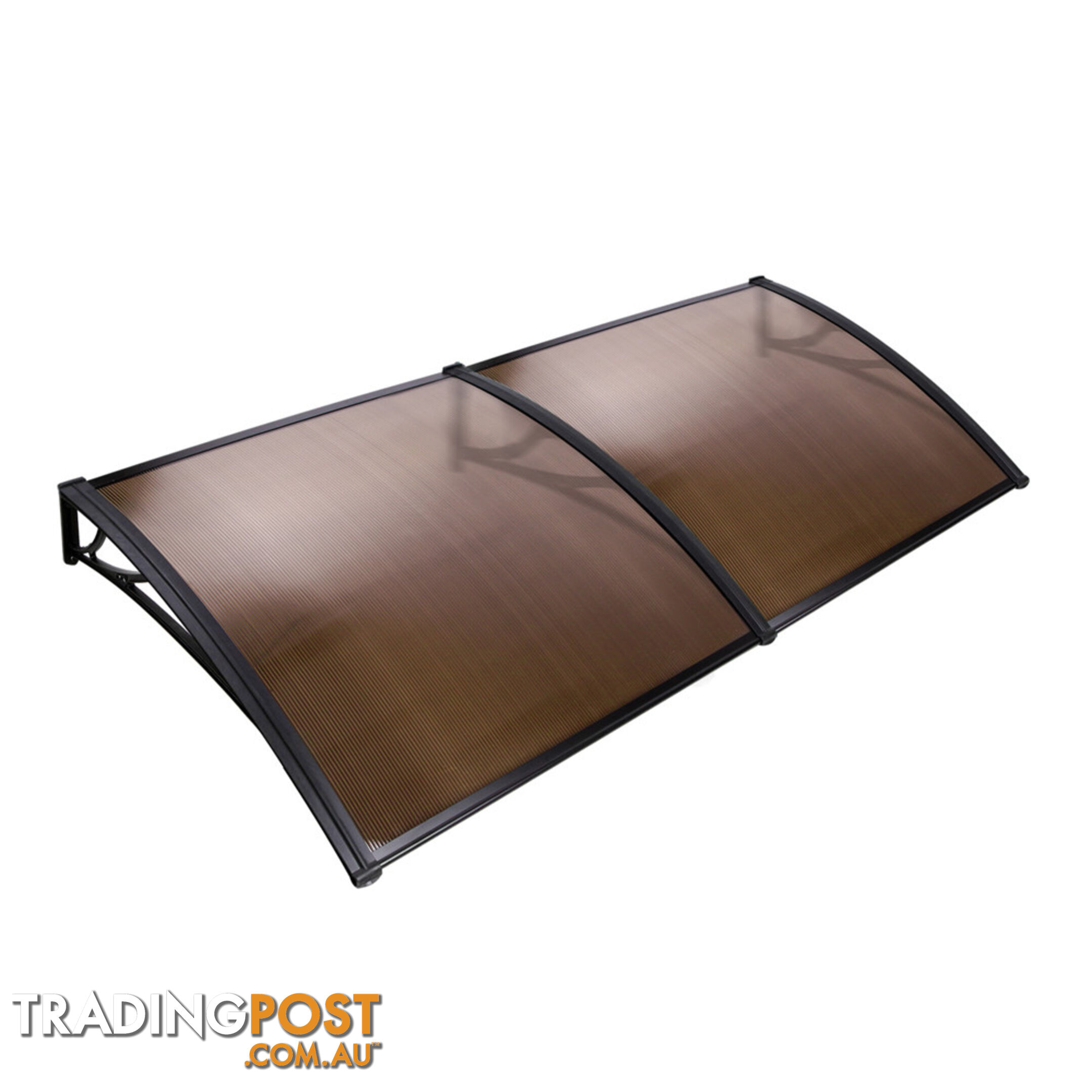 DIY Window Door Awning Cover Brown 100 x 200cm