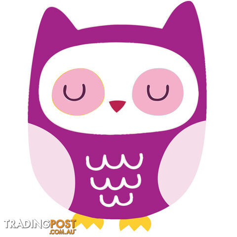 Purple owl with big eyes Wall Sticker - Totally Movable