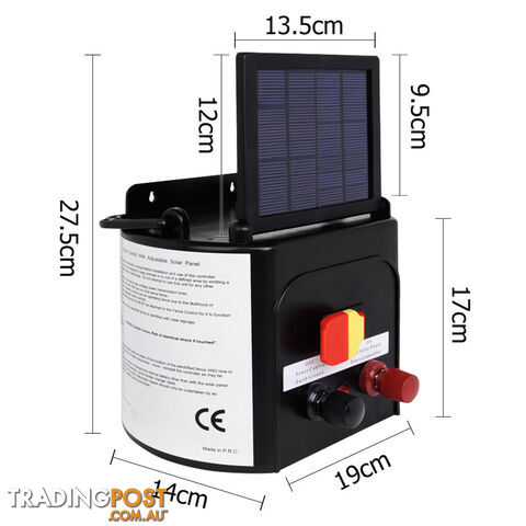 5km Solar Power Electric Fence Energiser Charger