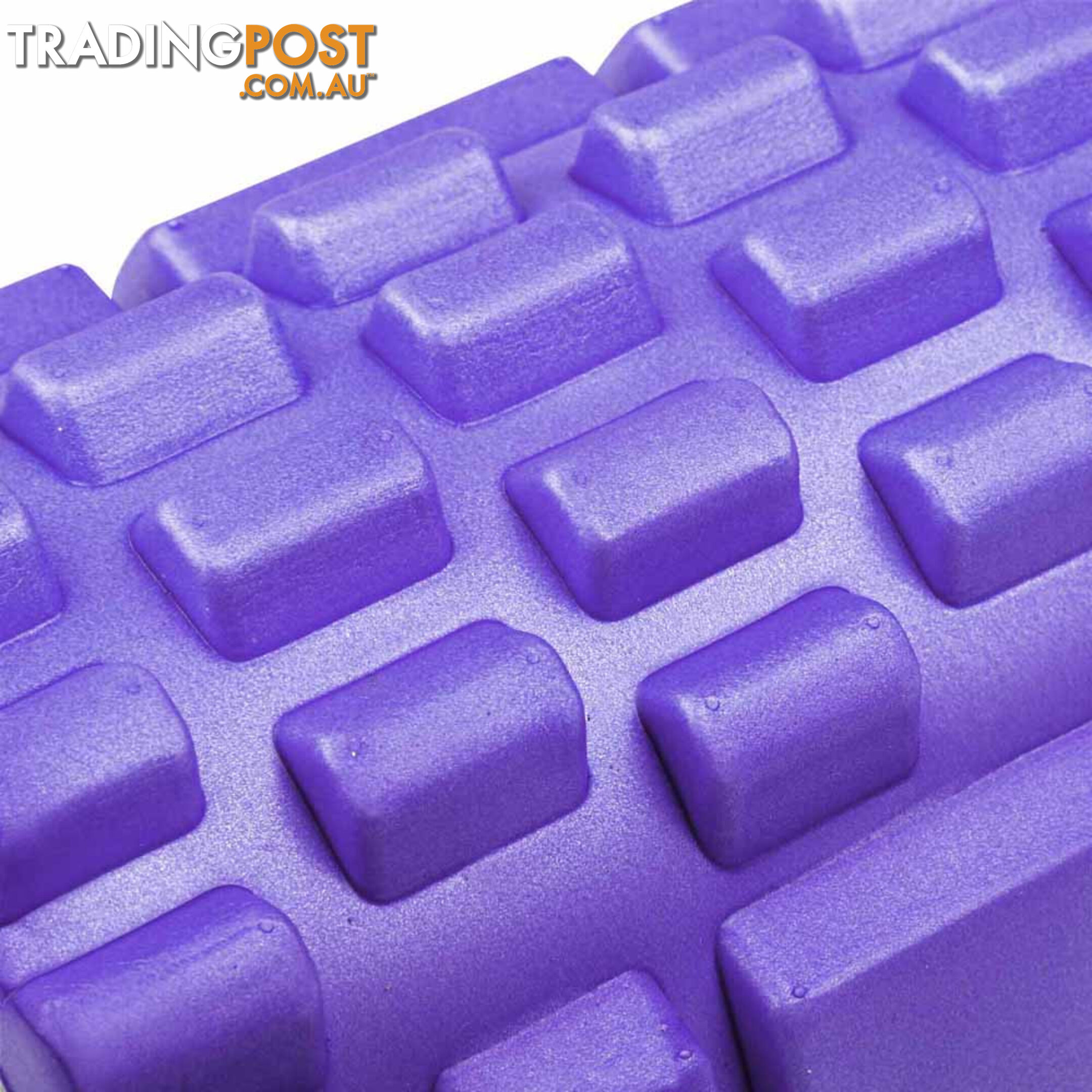 Yoga Gym Pilates EVA Stick Foam Roller Blue 90 x 15cm