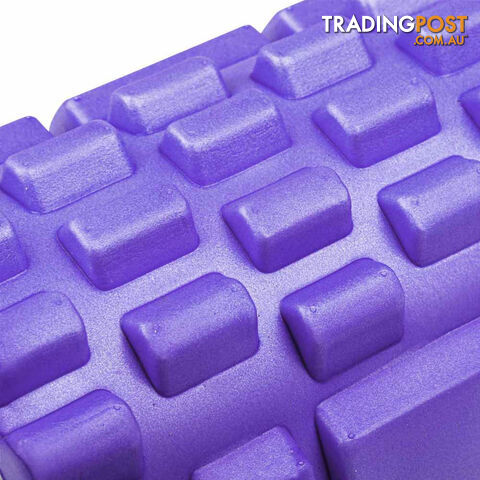 Yoga Gym Pilates EVA Stick Foam Roller Blue 90 x 15cm