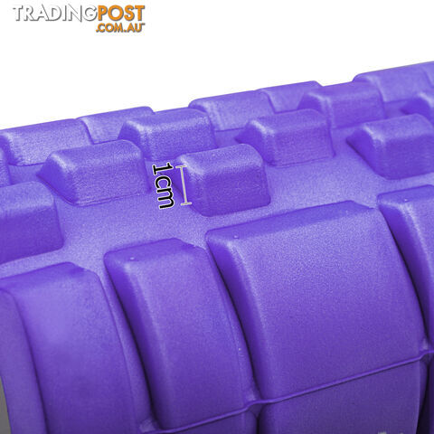 Yoga Gym Pilates EVA Stick Foam Roller Blue 90 x 15cm