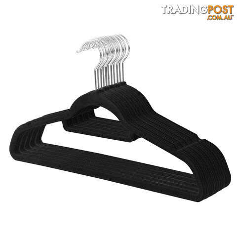 100 Pack Velvet Hangers with Tie Bar