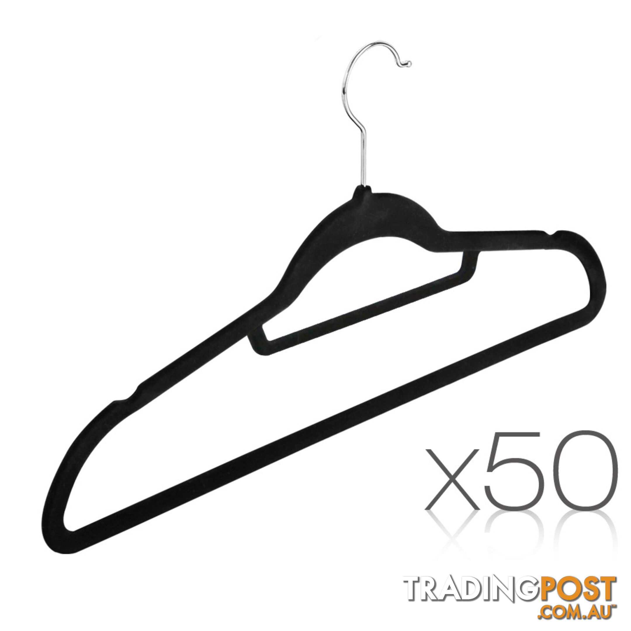 50 Pack Velvet Hangers with Tie Bar