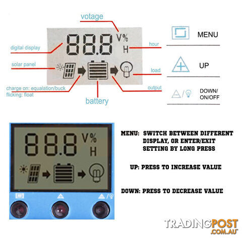 30A 12V-24V LCD Display PWM Solar Panel Regulator Charge Controller & Timer PWN - photo 4 of 5