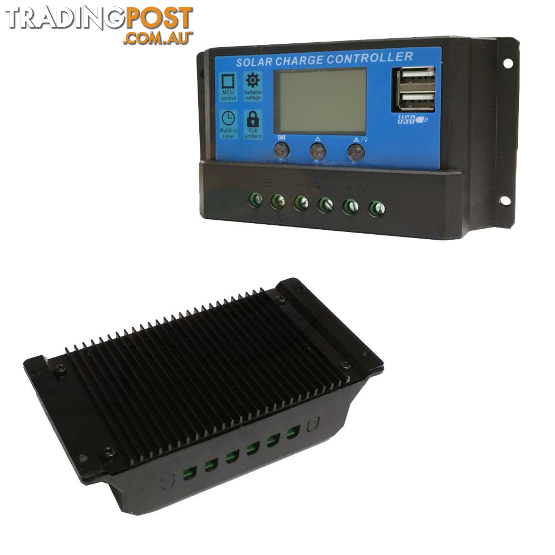 30A 12V-24V LCD Display PWM Solar Panel Regulator Charge Controller & Timer PWN