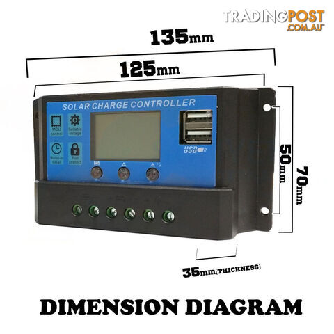 30A 12V-24V LCD Display PWM Solar Panel Regulator Charge Controller & Timer PWN - photo 2 of 5