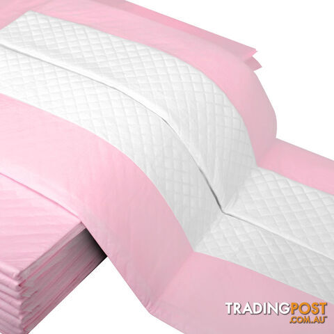 200 Puppy Pet Dog Toilet Training Pads Pink