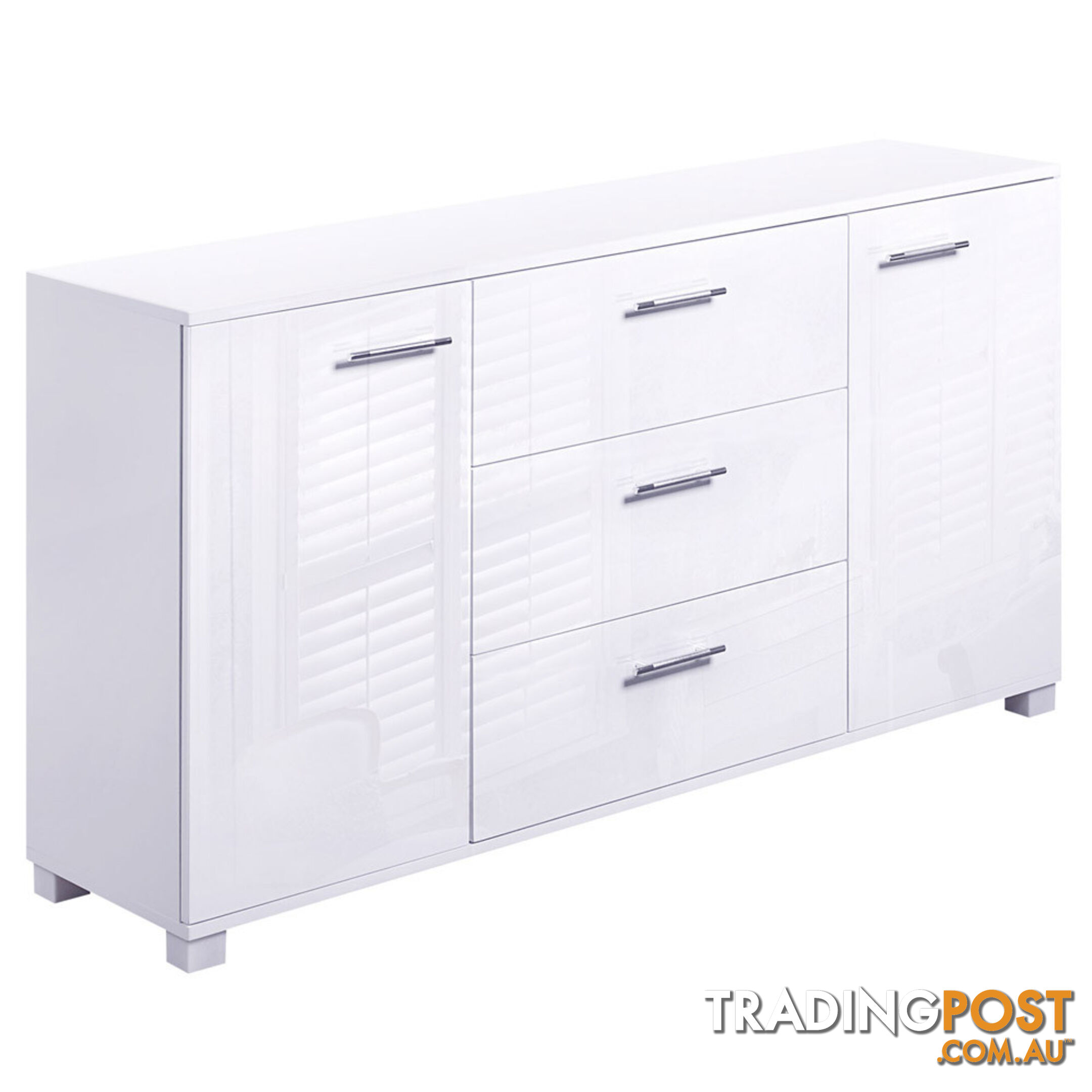 High Gloss Sideboard Storage Cabinet Cupboard White