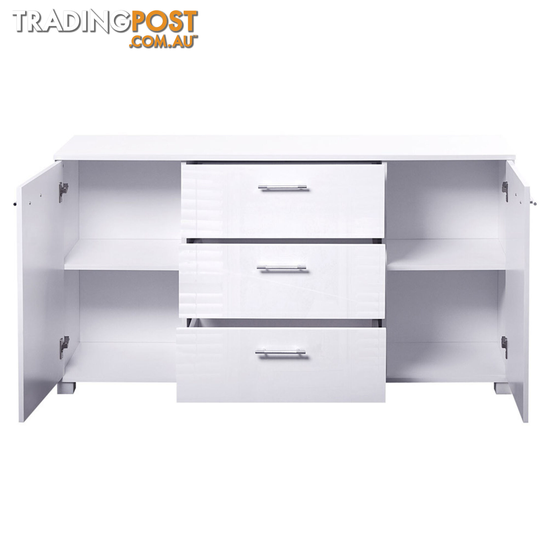 High Gloss Sideboard Storage Cabinet Cupboard White