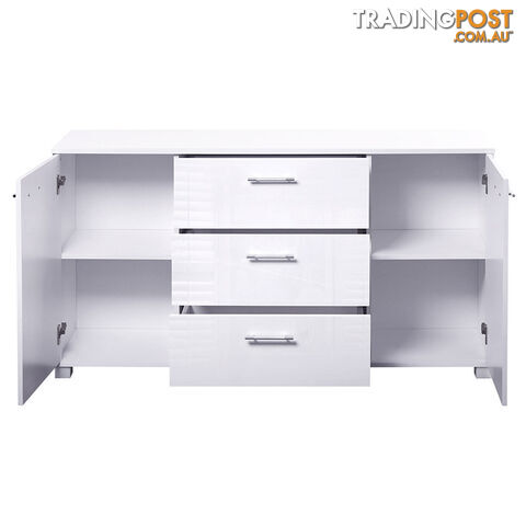 High Gloss Sideboard Storage Cabinet Cupboard White