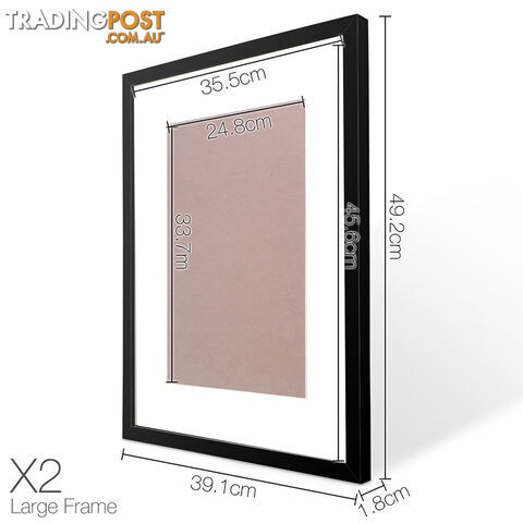 20 pcs Photo Frames Set Wall Black