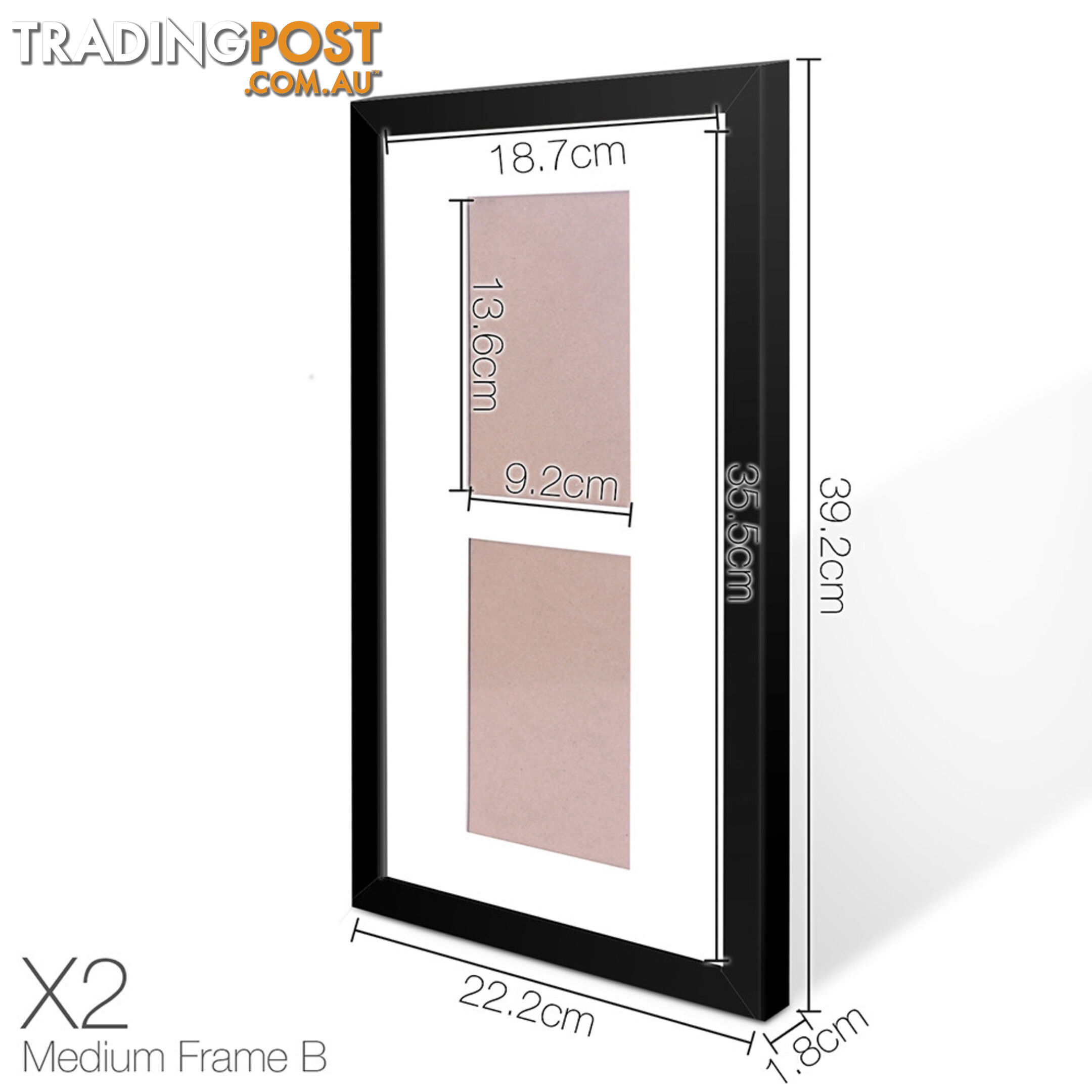 20 pcs Photo Frames Set Wall Black