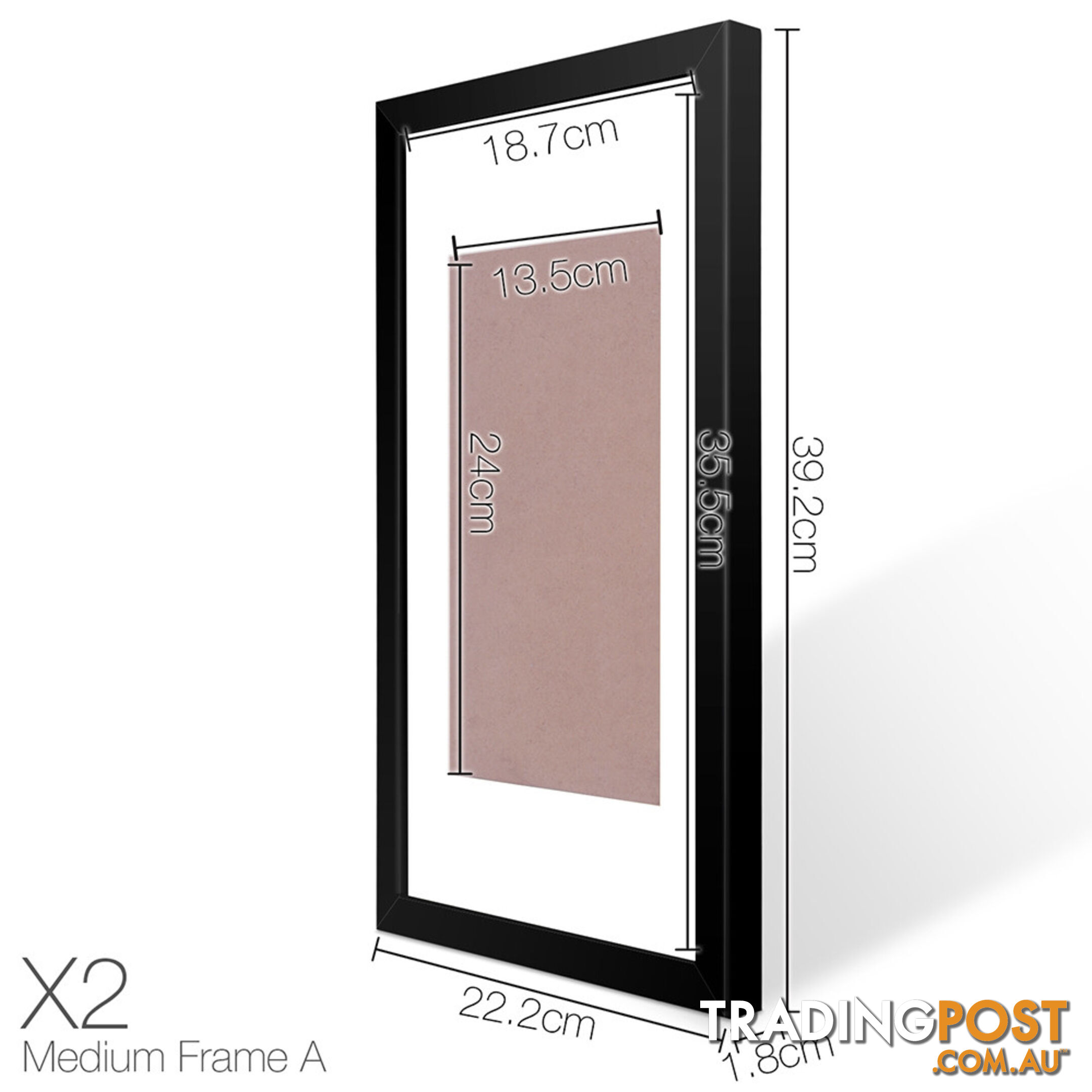 20 pcs Photo Frames Set Wall Black