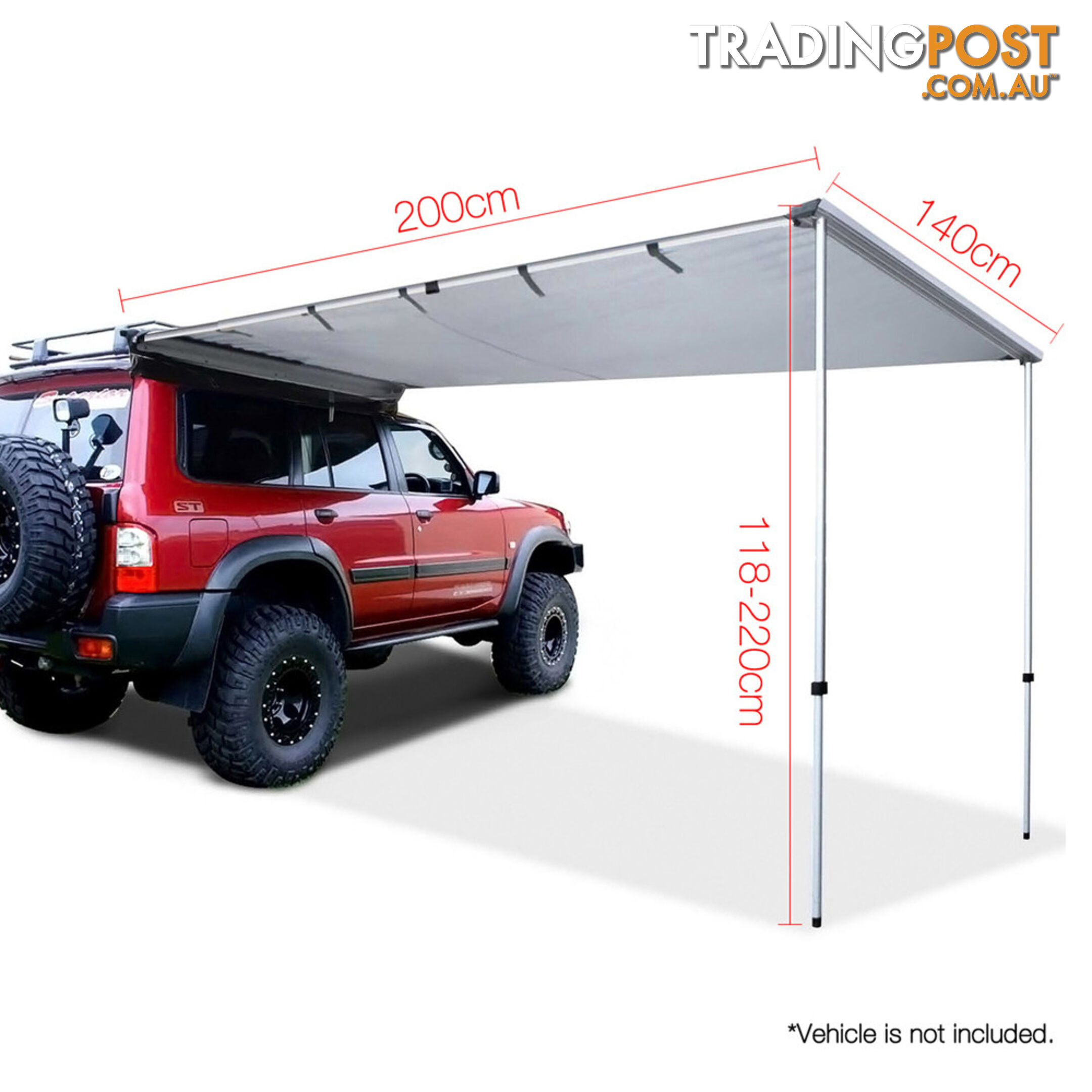 2X1.4M Car Awning  - Grey